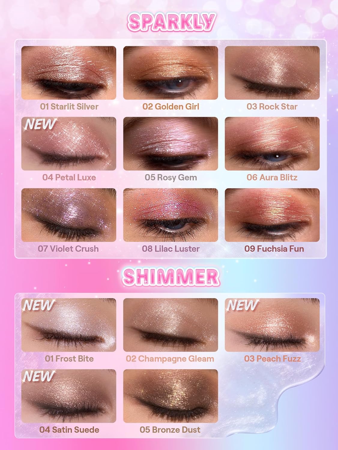 SHEGLAM Crystal Jelly Glaze Stick for Eyeshadow-03 Peach Fuzz - Image 6