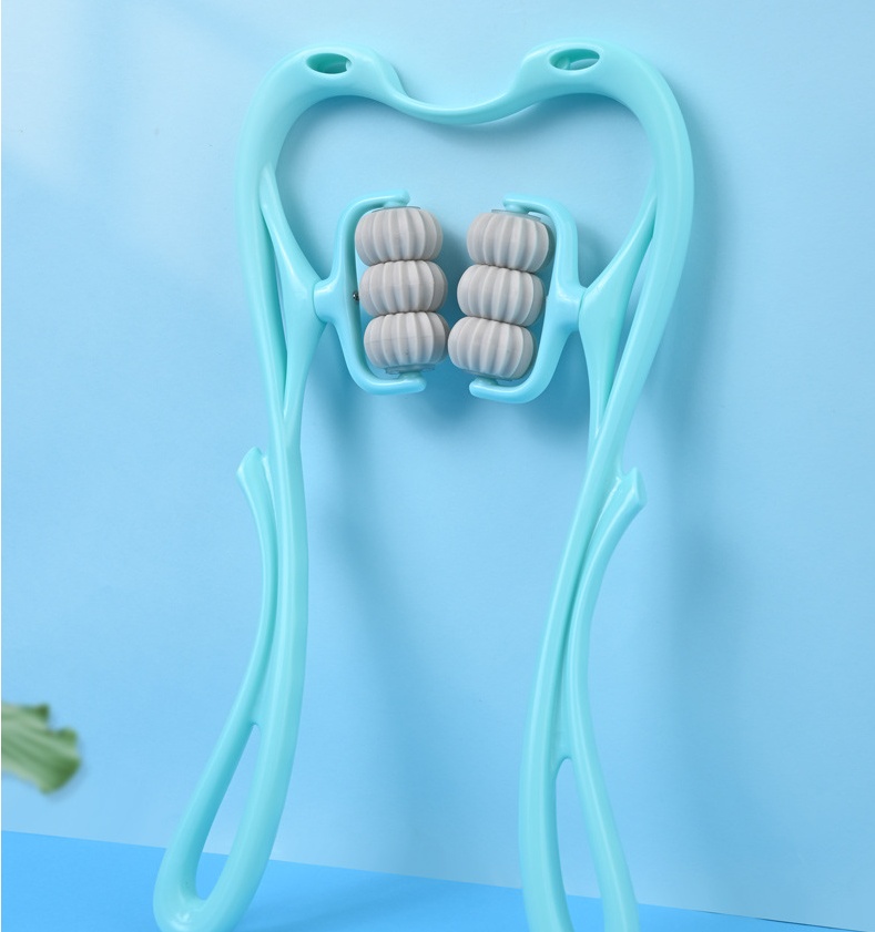 6-Roller Neck & Shoulder Massager with Jade Gua Sha Board – Deep Tissue Relief Tool - Image 5