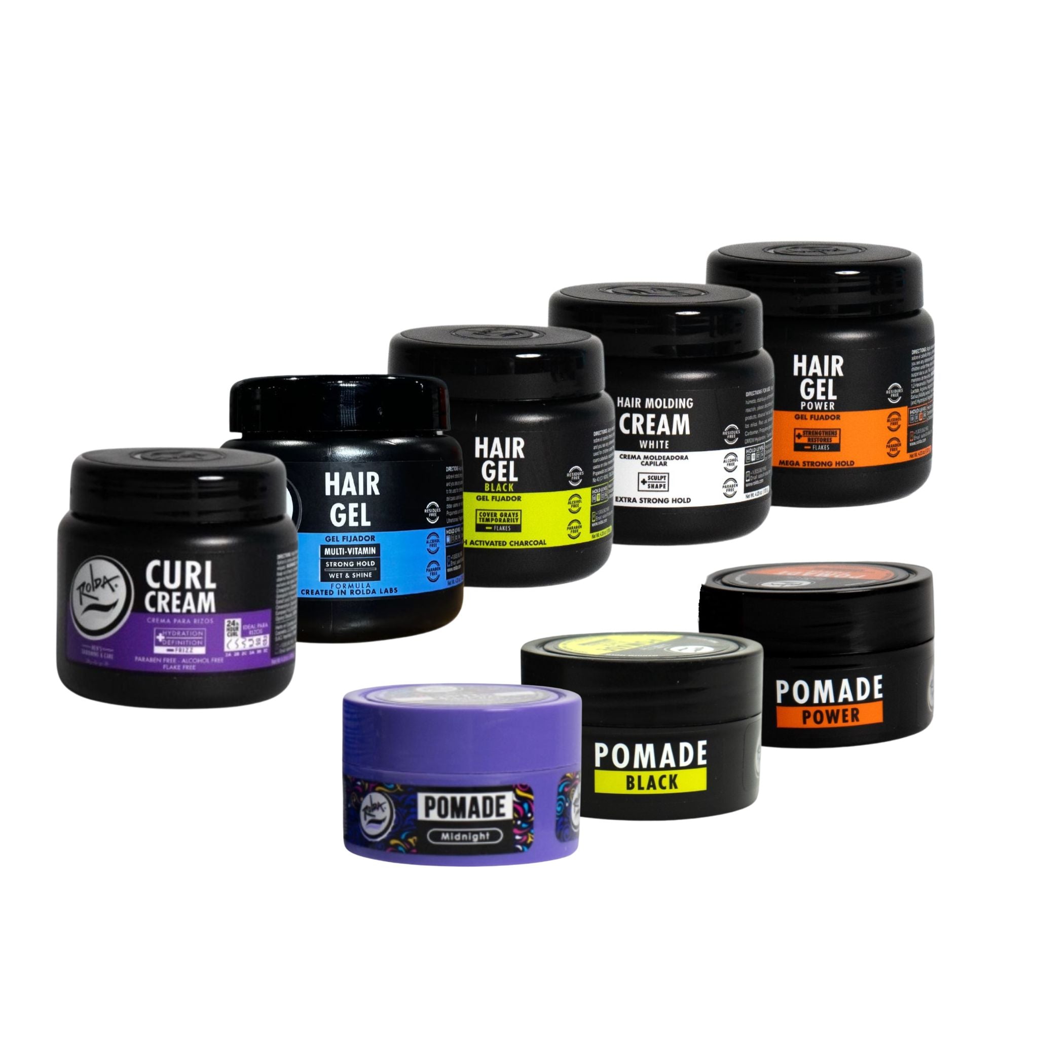 Complete Travel-Size Gel & Pomade Collection (8pk)