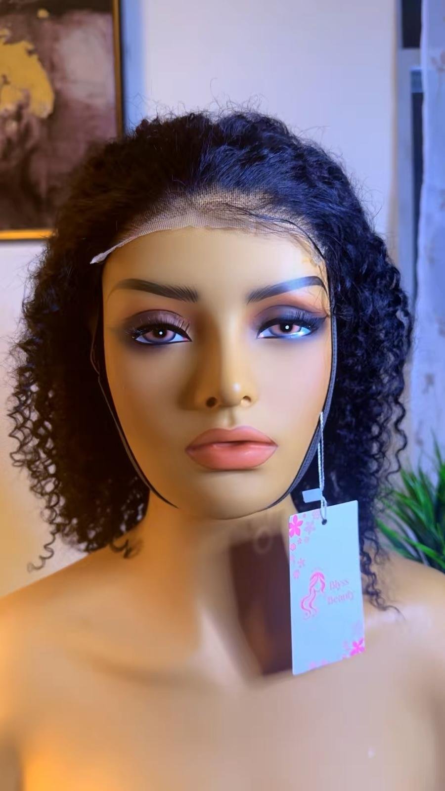 Natural Kinky Curl 5x5 Lace Front Wig